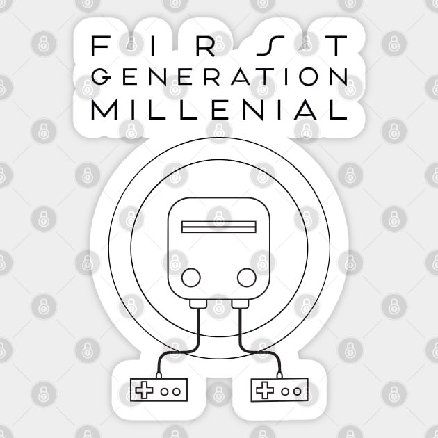 First Generation Millenial Sticker by lilmousepunk